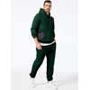 image:imageJMIERR Mens Sweatsuit 2 Piece Hoodie Tracksuit Jogger Set  Soft Fleece Lining Outfits Machine Wash Kangaroo Pocket Sweatshirt Drawstring Waist Sweatpants Fall Winter Matching SetsDark Green