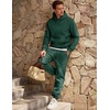 image:imageJMIERR Mens Sweatsuit 2 Piece Hoodie Tracksuit Jogger Set  Soft Fleece Lining Outfits Machine Wash Kangaroo Pocket Sweatshirt Drawstring Waist Sweatpants Fall Winter Matching SetsDark Green