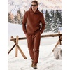 image:imageJMIERR Mens Sweatsuit 2 Piece Hoodie Tracksuit Jogger Set  Soft Fleece Lining Outfits Machine Wash Kangaroo Pocket Sweatshirt Drawstring Waist Sweatpants Fall Winter Matching SetsCaramel