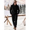 image:imageJMIERR Mens Sweatsuit 2 Piece Hoodie Tracksuit Jogger Set  Soft Fleece Lining Outfits Machine Wash Kangaroo Pocket Sweatshirt Drawstring Waist Sweatpants Fall Winter Matching SetsBlack