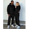 image:imageJMIERR Mens Sweatsuit 2 Piece Hoodie Tracksuit Jogger Set  Soft Fleece Lining Outfits Machine Wash Kangaroo Pocket Sweatshirt Drawstring Waist Sweatpants Fall Winter Matching SetsBlack