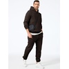 image:imageJMIERR Mens Sweatsuit 2 Piece Hoodie Tracksuit Jogger Set  Soft Fleece Lining Outfits Machine Wash Kangaroo Pocket Sweatshirt Drawstring Waist Sweatpants Fall Winter Matching SetsChocolate Brown