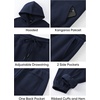 image:imageJMIERR Mens Sweatsuit 2 Piece Hoodie Tracksuit Jogger Set  Soft Fleece Lining Outfits Machine Wash Kangaroo Pocket Sweatshirt Drawstring Waist Sweatpants Fall Winter Matching SetsNavy Blue