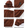 image:imageJMIERR Mens Sweatsuit 2 Piece Hoodie Tracksuit Jogger Set  Soft Fleece Lining Outfits Machine Wash Kangaroo Pocket Sweatshirt Drawstring Waist Sweatpants Fall Winter Matching SetsCaramel