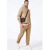 image:imageJMIERR Mens Sweatsuit 2 Piece Hoodie Tracksuit Jogger Set  Soft Fleece Lining Outfits Machine Wash Kangaroo Pocket Sweatshirt Drawstring Waist Sweatpants Fall Winter Matching SetsBeige