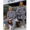 image:imageJMIERR Mens Sweatsuit 2 Piece Hoodie Tracksuit Jogger Set  Soft Fleece Lining Outfits Machine Wash Kangaroo Pocket Sweatshirt Drawstring Waist Sweatpants Fall Winter Matching SetsMedium Grey