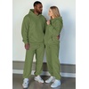 image:imageJMIERR Mens Sweatsuit 2 Piece Hoodie Tracksuit Jogger Set  Soft Fleece Lining Outfits Machine Wash Kangaroo Pocket Sweatshirt Drawstring Waist Sweatpants Fall Winter Matching SetsAvocado Green