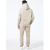 image:imageJMIERR Mens Sweatsuit 2 Piece Hoodie Tracksuit Jogger Set  Soft Fleece Lining Outfits Machine Wash Kangaroo Pocket Sweatshirt Drawstring Waist Sweatpants Fall Winter Matching SetsCream