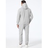 image:imageJMIERR Mens Sweatsuit 2 Piece Hoodie Tracksuit Jogger Set  Soft Fleece Lining Outfits Machine Wash Kangaroo Pocket Sweatshirt Drawstring Waist Sweatpants Fall Winter Matching SetsLight Grey