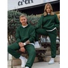 image:imageJMIERR Mens Sweatsuit 2 Piece Hoodie Tracksuit Jogger Set  Soft Fleece Lining Outfits Machine Wash Kangaroo Pocket Sweatshirt Drawstring Waist Sweatpants Fall Winter Matching SetsDark Green