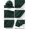 image:imageJMIERR Mens Sweatsuit 2 Piece Hoodie Tracksuit Jogger Set  Soft Fleece Lining Outfits Machine Wash Kangaroo Pocket Sweatshirt Drawstring Waist Sweatpants Fall Winter Matching SetsDark Green