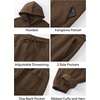 image:imageJMIERR Mens Sweatsuit 2 Piece Hoodie Tracksuit Jogger Set  Soft Fleece Lining Outfits Machine Wash Kangaroo Pocket Sweatshirt Drawstring Waist Sweatpants Fall Winter Matching SetsCoffee