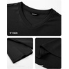 image:imageJMIERR Mens Texture VNeck Short Sleeve TShirt  Textured Vneck tee with stretch breathable short sleeve slim fit spring summer casual wearBlack