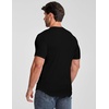 image:imageJMIERR Mens Texture VNeck Short Sleeve TShirt  Textured Vneck tee with stretch breathable short sleeve slim fit spring summer casual wearBlack