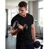 image:imageJMIERR Mens Texture VNeck Short Sleeve TShirt  Textured Vneck tee with stretch breathable short sleeve slim fit spring summer casual wearBlack