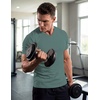 image:imageJMIERR Mens Texture VNeck Short Sleeve TShirt  Textured Vneck tee with stretch breathable short sleeve slim fit spring summer casual wearCanton