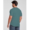image:imageJMIERR Mens Texture VNeck Short Sleeve TShirt  Textured Vneck tee with stretch breathable short sleeve slim fit spring summer casual wearCanton