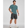 image:imageJMIERR Mens Texture VNeck Short Sleeve TShirt  Textured Vneck tee with stretch breathable short sleeve slim fit spring summer casual wearCanton
