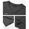 image:imageJMIERR Mens Texture VNeck Short Sleeve TShirt  Textured Vneck tee with stretch breathable short sleeve slim fit spring summer casual wearDark Grey