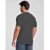image:imageJMIERR Mens Texture VNeck Short Sleeve TShirt  Textured Vneck tee with stretch breathable short sleeve slim fit spring summer casual wearDark Grey