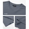 image:imageJMIERR Mens Texture VNeck Short Sleeve TShirt  Textured Vneck tee with stretch breathable short sleeve slim fit spring summer casual wearGray