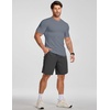 image:imageJMIERR Mens Texture VNeck Short Sleeve TShirt  Textured Vneck tee with stretch breathable short sleeve slim fit spring summer casual wearGray