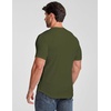 image:imageJMIERR Mens Texture VNeck Short Sleeve TShirt  Textured Vneck tee with stretch breathable short sleeve slim fit spring summer casual wearMoss Green