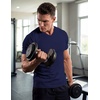image:imageJMIERR Mens Texture VNeck Short Sleeve TShirt  Textured Vneck tee with stretch breathable short sleeve slim fit spring summer casual wearNavy Blue