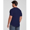 image:imageJMIERR Mens Texture VNeck Short Sleeve TShirt  Textured Vneck tee with stretch breathable short sleeve slim fit spring summer casual wearNavy Blue