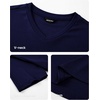 image:imageJMIERR Mens Texture VNeck Short Sleeve TShirt  Textured Vneck tee with stretch breathable short sleeve slim fit spring summer casual wearNavy Blue