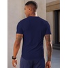 image:imageJMIERR Mens Texture VNeck Short Sleeve TShirt  Textured Vneck tee with stretch breathable short sleeve slim fit spring summer casual wearNavy Blue