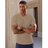 image:imageJMIERR Mens Texture VNeck Short Sleeve TShirt  Textured Vneck tee with stretch breathable short sleeve slim fit spring summer casual wearSmoke Gray