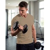 image:imageJMIERR Mens Texture VNeck Short Sleeve TShirt  Textured Vneck tee with stretch breathable short sleeve slim fit spring summer casual wearSmoke Gray