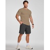 image:imageJMIERR Mens Texture VNeck Short Sleeve TShirt  Textured Vneck tee with stretch breathable short sleeve slim fit spring summer casual wearSmoke Gray