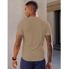image:imageJMIERR Mens Texture VNeck Short Sleeve TShirt  Textured Vneck tee with stretch breathable short sleeve slim fit spring summer casual wearSmoke Gray