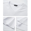 image:imageJMIERR Mens Texture VNeck Short Sleeve TShirt  Textured Vneck tee with stretch breathable short sleeve slim fit spring summer casual wearWhite