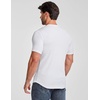 image:imageJMIERR Mens Texture VNeck Short Sleeve TShirt  Textured Vneck tee with stretch breathable short sleeve slim fit spring summer casual wearWhite
