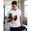image:imageJMIERR Mens Texture VNeck Short Sleeve TShirt  Textured Vneck tee with stretch breathable short sleeve slim fit spring summer casual wearWhite