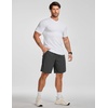 image:imageJMIERR Mens Texture VNeck Short Sleeve TShirt  Textured Vneck tee with stretch breathable short sleeve slim fit spring summer casual wearWhite