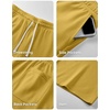 image:imageJMIERR Mens Baggy Sweat Shorts Below Knee Drawstring  Soft Stretch Fabric Deep Pockets Adjustable Drawstring Waist Baggy Loose Fit Below Knee Length Lightweight Gym ShortsYellow