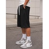 image:imageJMIERR Mens Baggy Sweat Shorts Below Knee Drawstring  Soft Stretch Fabric Deep Pockets Adjustable Drawstring Waist Baggy Loose Fit Below Knee Length Lightweight Gym ShortsA Black