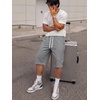 image:imageJMIERR Mens Baggy Sweat Shorts Below Knee Drawstring  Soft Stretch Fabric Deep Pockets Adjustable Drawstring Waist Baggy Loose Fit Below Knee Length Lightweight Gym ShortsA Grey