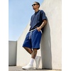 image:imageJMIERR Mens Baggy Sweat Shorts Below Knee Drawstring  Soft Stretch Fabric Deep Pockets Adjustable Drawstring Waist Baggy Loose Fit Below Knee Length Lightweight Gym ShortsBlue 3