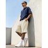 image:imageJMIERR Mens Baggy Sweat Shorts Below Knee Drawstring  Soft Stretch Fabric Deep Pockets Adjustable Drawstring Waist Baggy Loose Fit Below Knee Length Lightweight Gym ShortsBeige