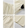 image:imageJMIERR Mens Baggy Sweat Shorts Below Knee Drawstring  Soft Stretch Fabric Deep Pockets Adjustable Drawstring Waist Baggy Loose Fit Below Knee Length Lightweight Gym ShortsBeige