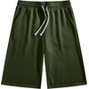 image:imageJMIERR Mens Baggy Sweat Shorts Below Knee Drawstring  Soft Stretch Fabric Deep Pockets Adjustable Drawstring Waist Baggy Loose Fit Below Knee Length Lightweight Gym ShortsGreen