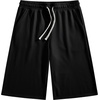 image:imageJMIERR Mens Baggy Sweat Shorts Below Knee Drawstring  Soft Stretch Fabric Deep Pockets Adjustable Drawstring Waist Baggy Loose Fit Below Knee Length Lightweight Gym ShortsA Black