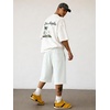 image:imageJMIERR Mens Baggy Sweat Shorts Below Knee Drawstring  Soft Stretch Fabric Deep Pockets Adjustable Drawstring Waist Baggy Loose Fit Below Knee Length Lightweight Gym ShortsWhite