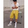 image:imageJMIERR Mens Baggy Sweat Shorts Below Knee Drawstring  Soft Stretch Fabric Deep Pockets Adjustable Drawstring Waist Baggy Loose Fit Below Knee Length Lightweight Gym ShortsYellow