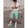 image:imageJMIERR Mens Baggy Sweat Shorts Below Knee Drawstring  Soft Stretch Fabric Deep Pockets Adjustable Drawstring Waist Baggy Loose Fit Below Knee Length Lightweight Gym ShortsMint Green